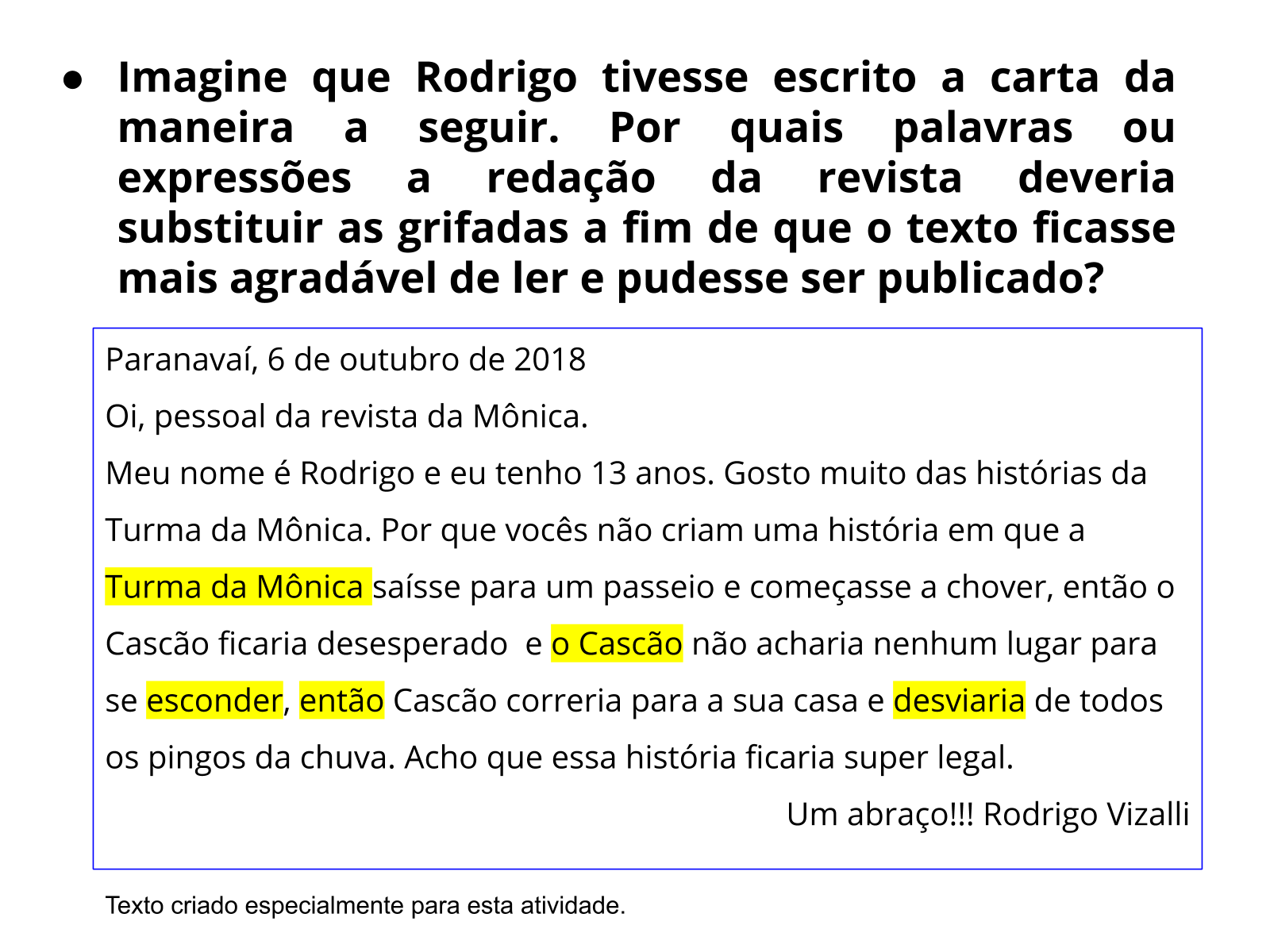 Plano De Aula Ano Cartas Do Leitor Compreendendo A Leitura De Hot Sex Picture