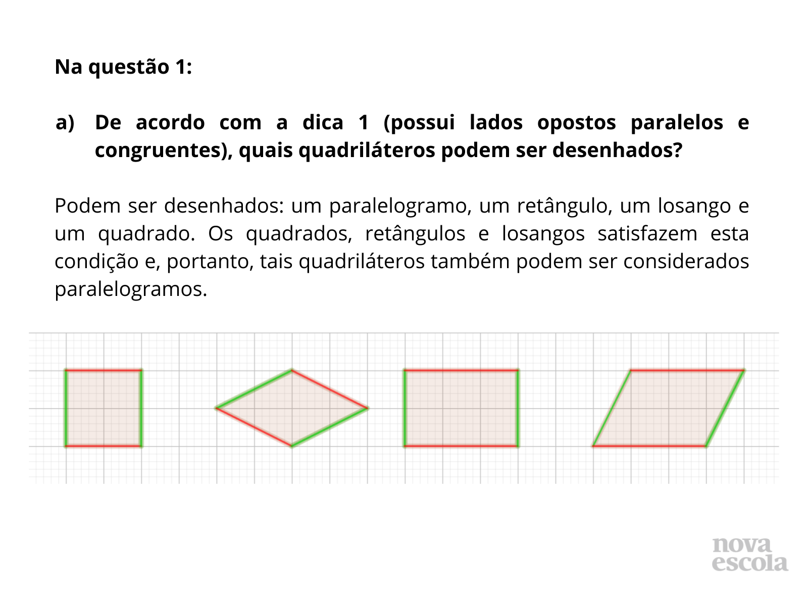 PROPRIEDADES DE QUADRILÁTEROS: losango, retângulo e quadrado - Planos ...