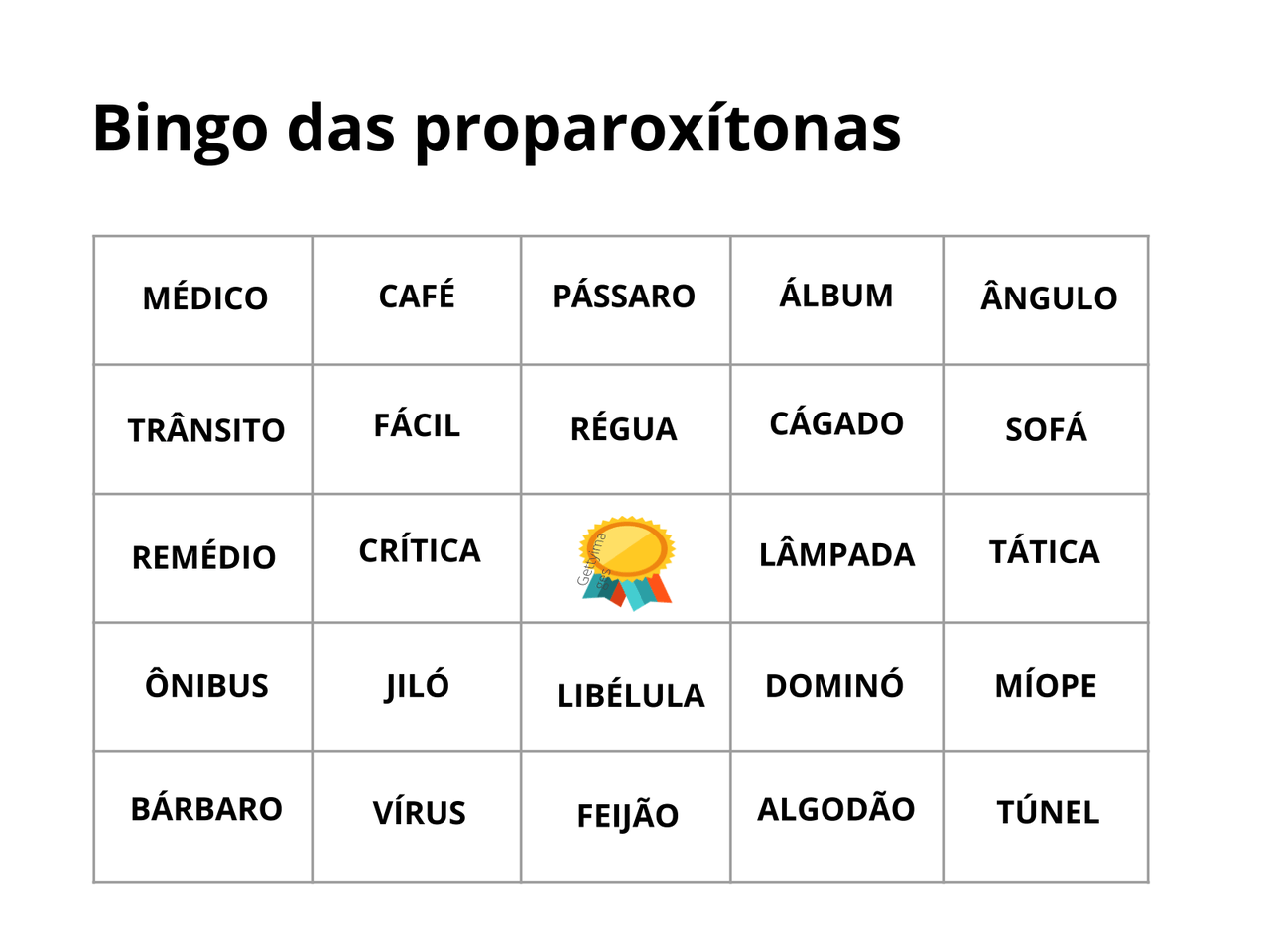 Exemplo De Oxitonas Paroxitonas E Proparoxitonas - Vários Exemplos