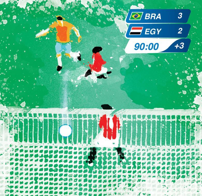 Ilustra de jogo de futebol