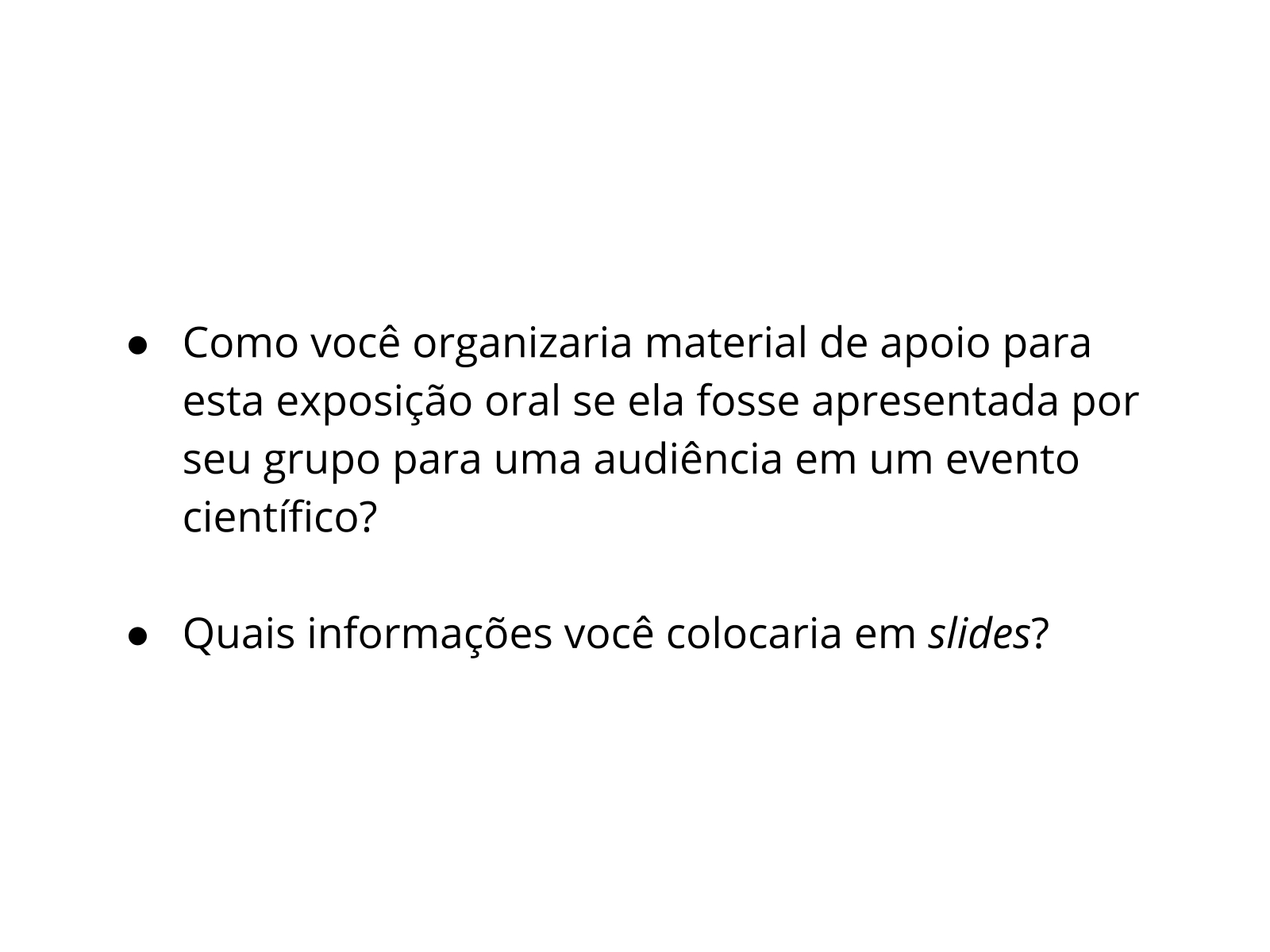 Anotação e exposição oral: fazer um roteiro de apresentação