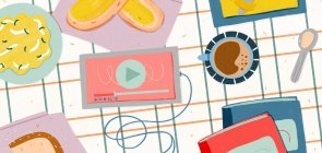 Materiais lúdicos e informativos sobre alimentação