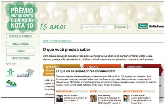 Novo site do Prêmio Victor Civita
