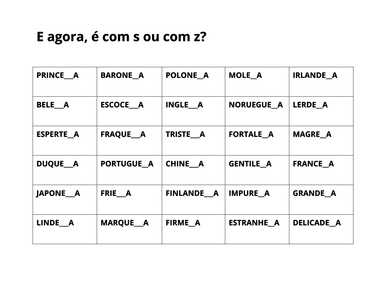 Atividades Com Esa E Eza Com Gabarito 5 Ano