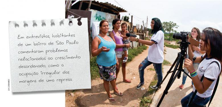 Alunos entrevistam moradores do Grajaú