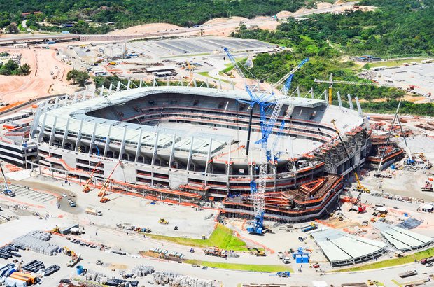 Bairro recém-criado Recife. Um terreno em São Lourenço da Mata, na região metropolitana da cidade, foi escolhido para abrigar a Arena Pernambuco. Trata-se de um novo núcleo urbano que reunirá áreas residenciais e comerciais, criando uma alternativa para a expansão urbana da capital e arredores. Foto: Rafael Bandeira