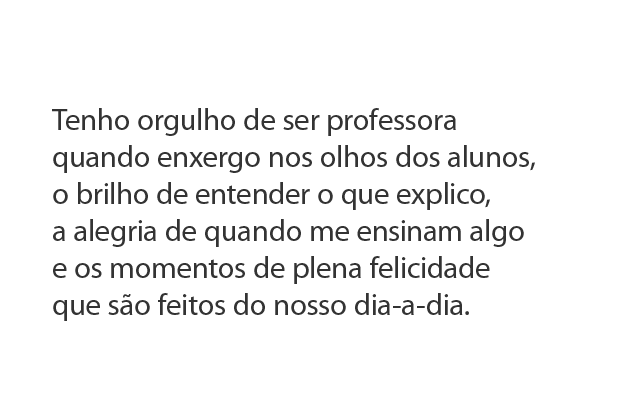 Valéria de Paula Frase finalista do Concurso cultural Orgulho de Ser Professor. Reprodução