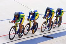 Equipe Brasileira de Ciclismo nos Jogos Pan-Americanos de Santo Domingo. Foto: Evandro Teixeira