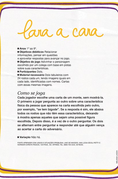Cara a Cara Jogo: Cara a cara