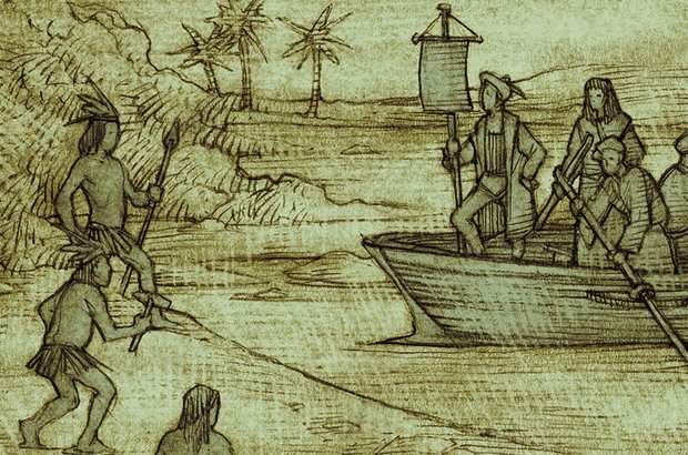Primeiros encontros A turma identificou o choque de culturas entre os portugueses e os índios do Brasil, que viviam nus. Sandro Castelli