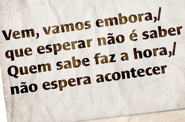 <i>Pra Não Dizer que Não Falei Das Flores</i> (1968) A canção caiu nas graças dos estudantes de classe média com grande engajamento ideológico ao se afinar com seus princípios. A esquerda da época, do PC do B aos movimentos radicais, considerava inadiável partir para uma ação revolucionária. Alice Vasconcellos