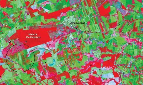 Áreas agrícolas. Nasa/Ed. Oficina de Textos