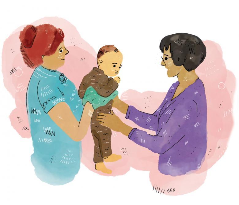 Ilustração sobre holding