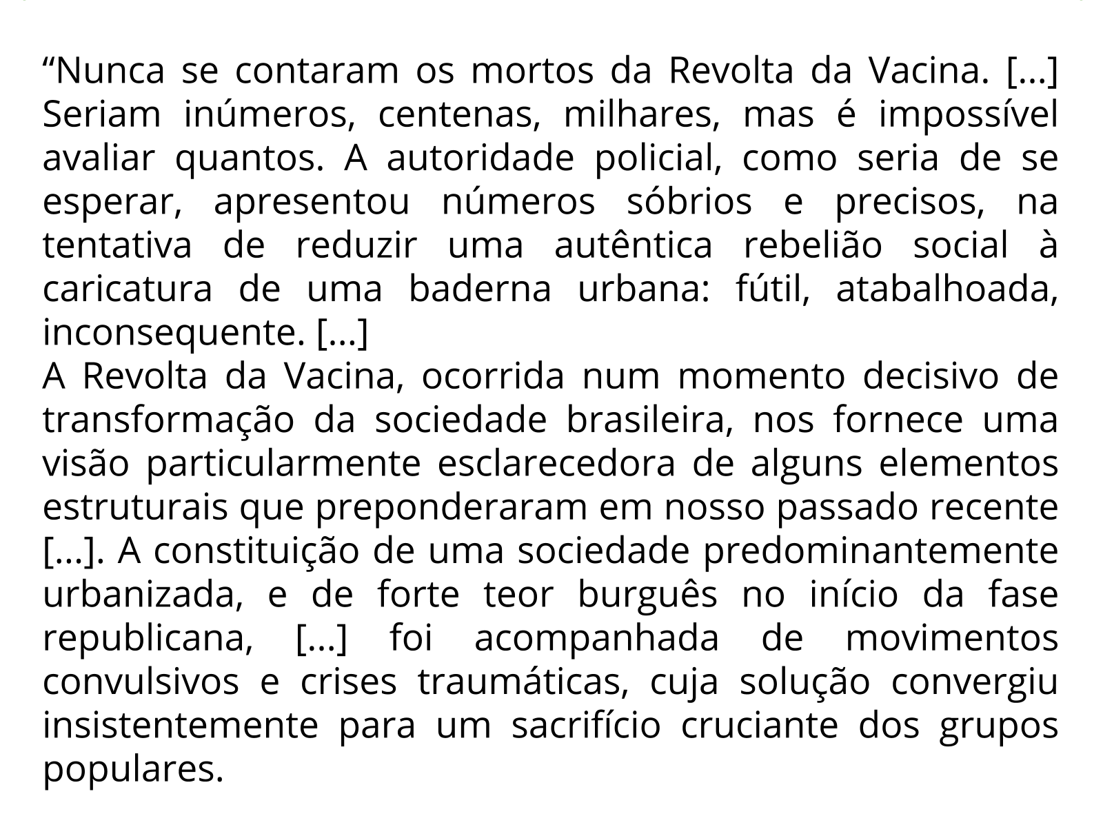 Plano de aula - 9º ano - A Revolta da Vacina: efervescência social e