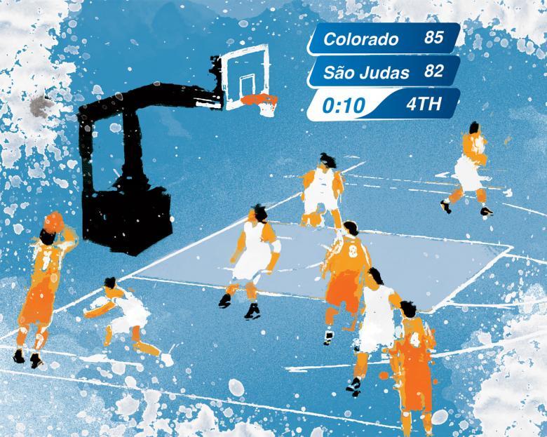 Ilustra de jogo de basquete