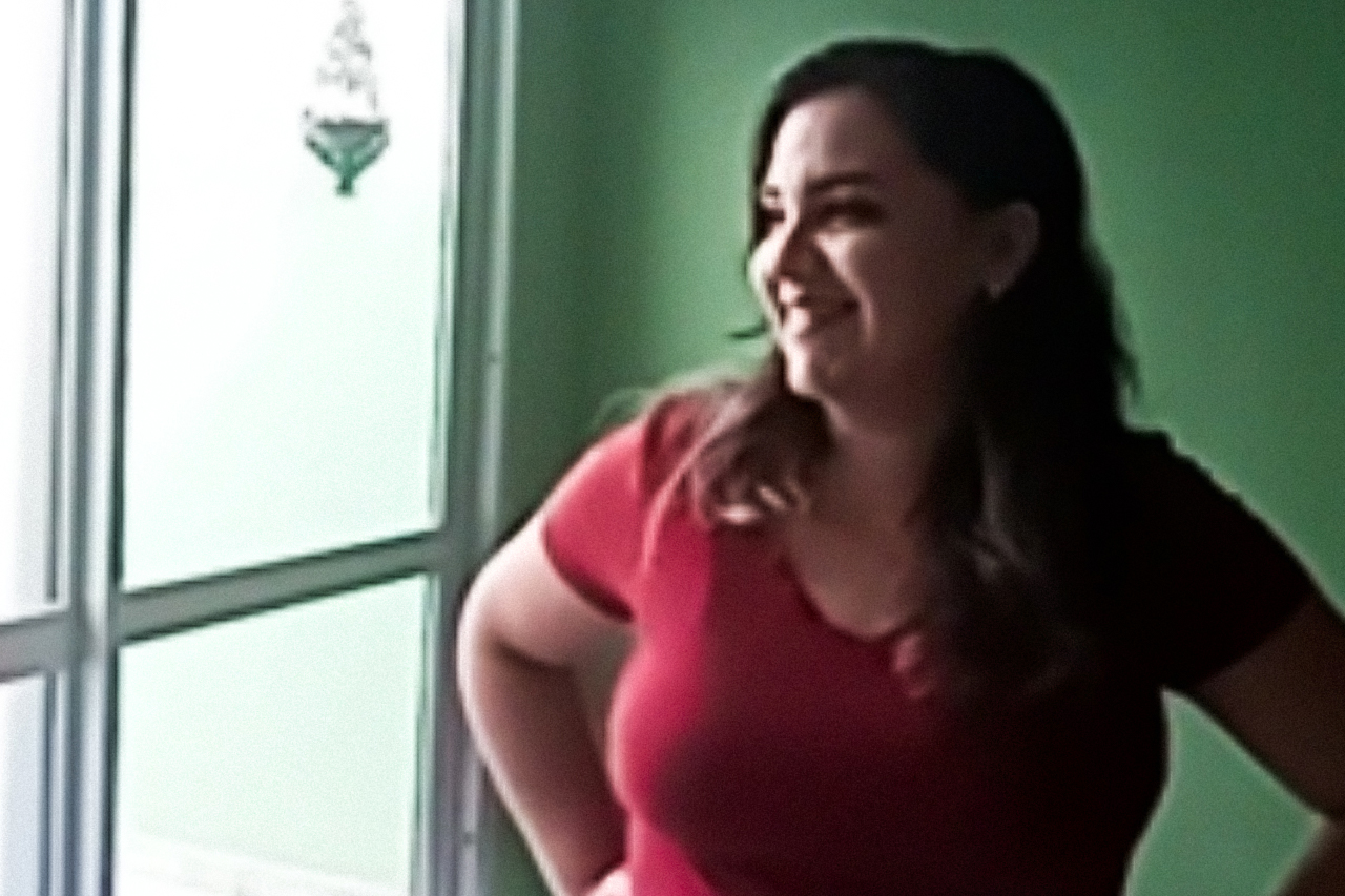 Fotografia produzida por vídeo chamada com a professora Marcia.
