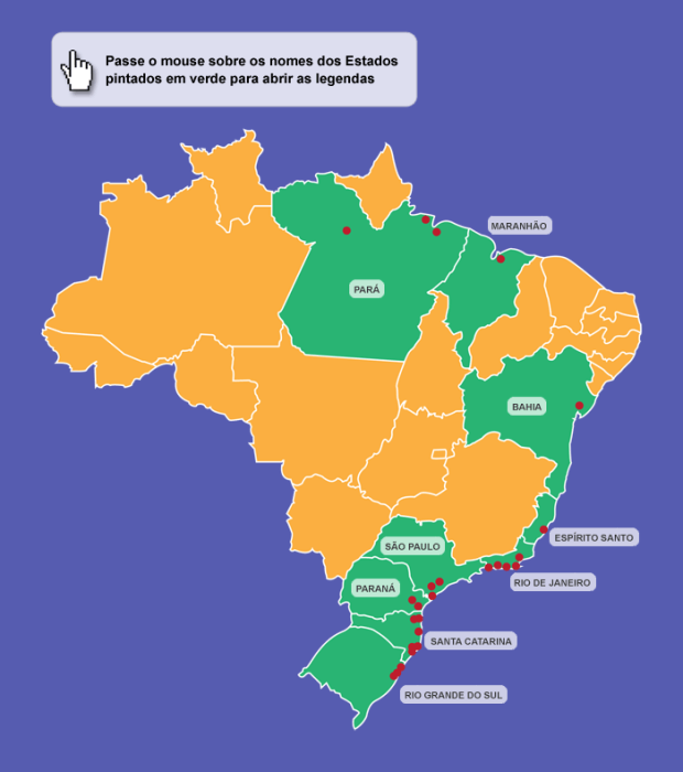Localizacao Geografica De Sambaquis Pelo Brasil