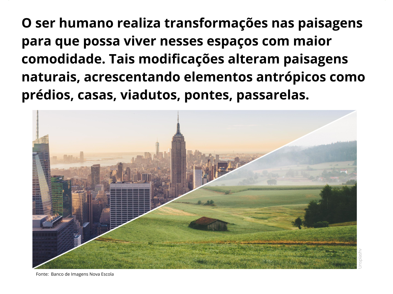 O Ser Humano Transforma A Paisagem Planos De Aula 3º Ano Geografia