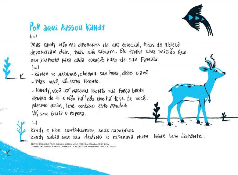 Ilustração com produção dos alunos