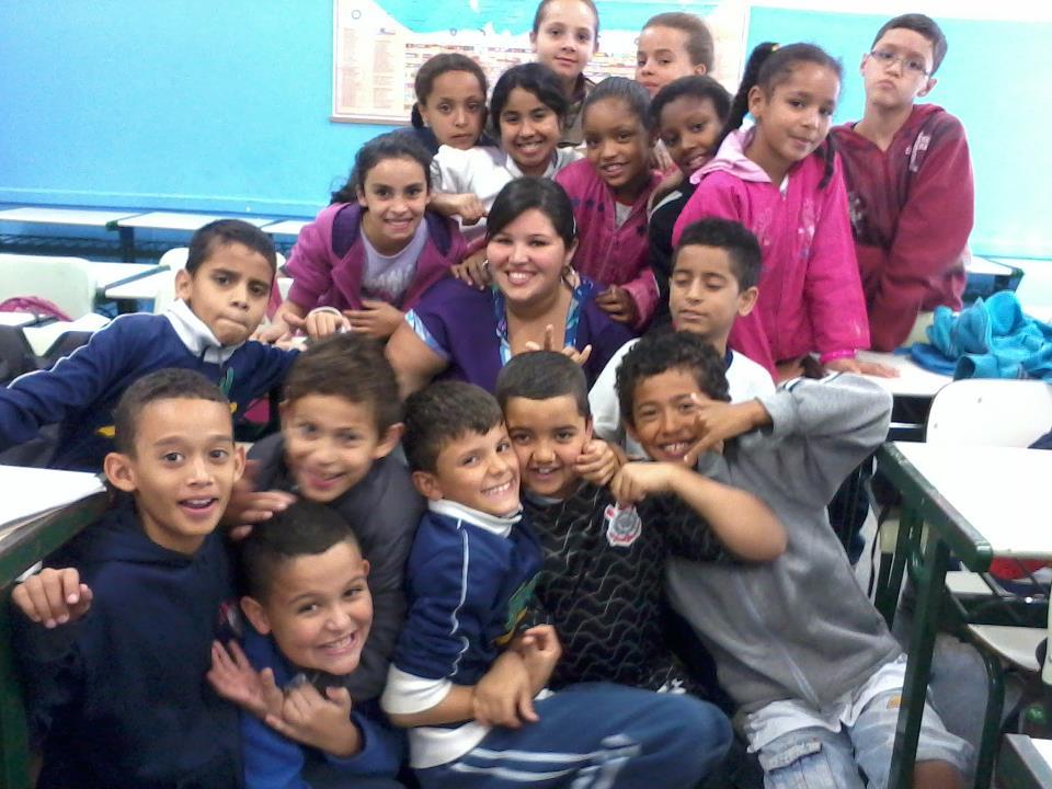 #orgulho de ser professor A professora Evane Caroline no meio da turma!