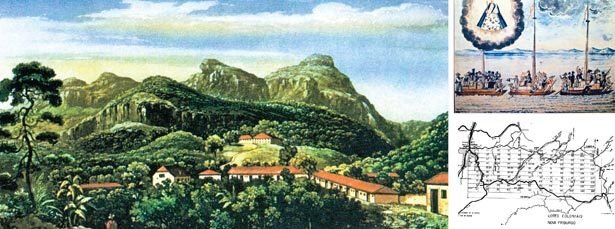 Registros da primeira imigração. Biblioteca Nacional de Berna, Suíça/Arquivo Pró-memória de Nova Friburgo e Casa Suíça