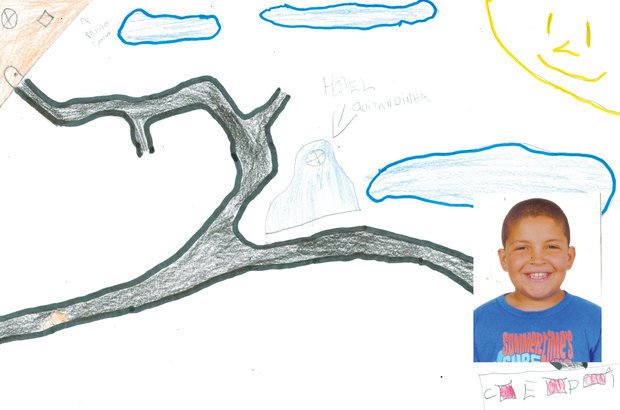 Jonas Vieira, 12 anos, concluiu que é melhor andar a pé do que ficar parado no trânsito. Ilustração: reprodução. Foto: Arquivo pessoal/Jonas Vieira