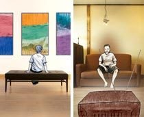 MUNDO DESIGUAL No Brasil, desfrutar do tempo livre ainda é privilégio dos ricos. Foto: Ilustrações de Olavo Costa sobre fotos de Doable/A.collection/Getty Images e Randy Faris/Corbis