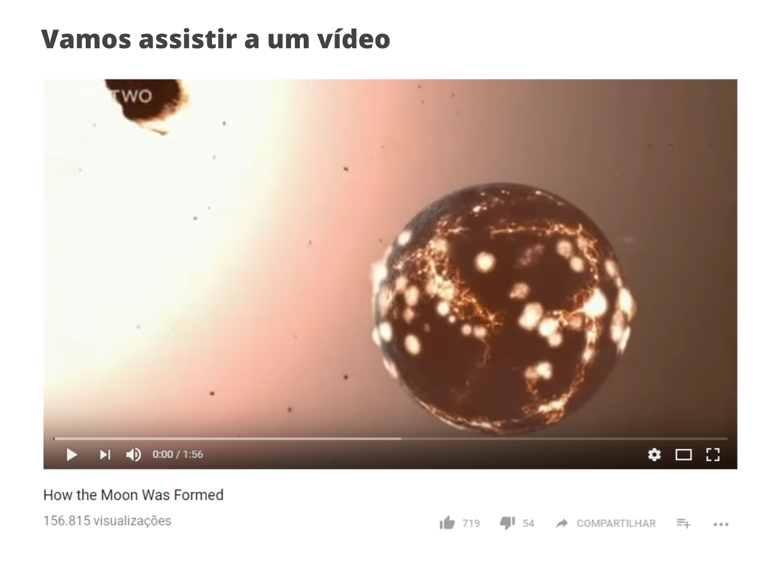 Plano de aula - 9o ano - A formação da Lua