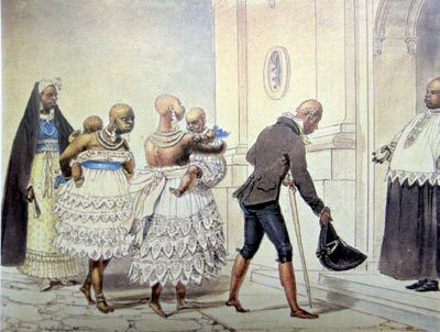 Reprodução de aquarela de Jean Baptiste Debrét