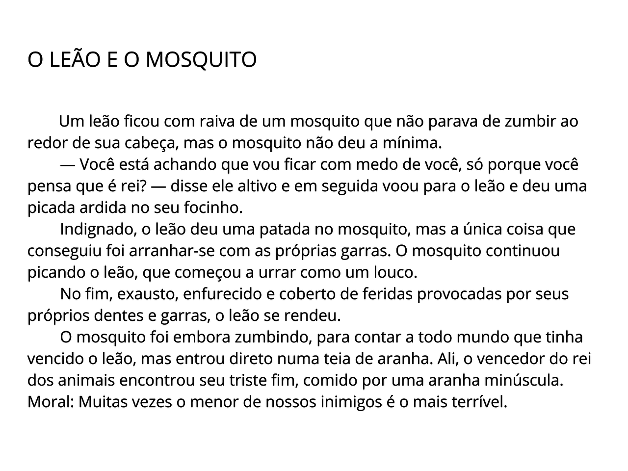 Plano de Aula - 3º ano - Língua Portuguesa - A fábula na sala de aula