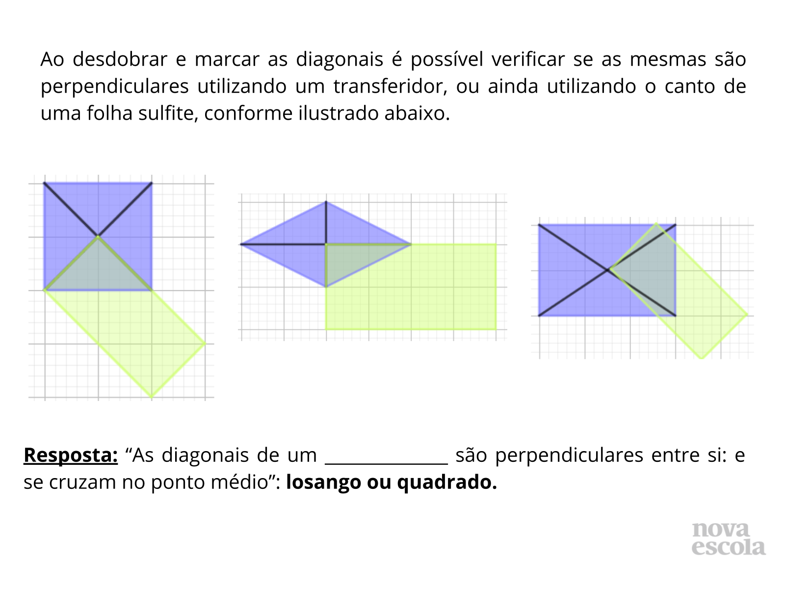 PROPRIEDADES DE QUADRILÁTEROS: losango, retângulo e quadrado - Planos ...