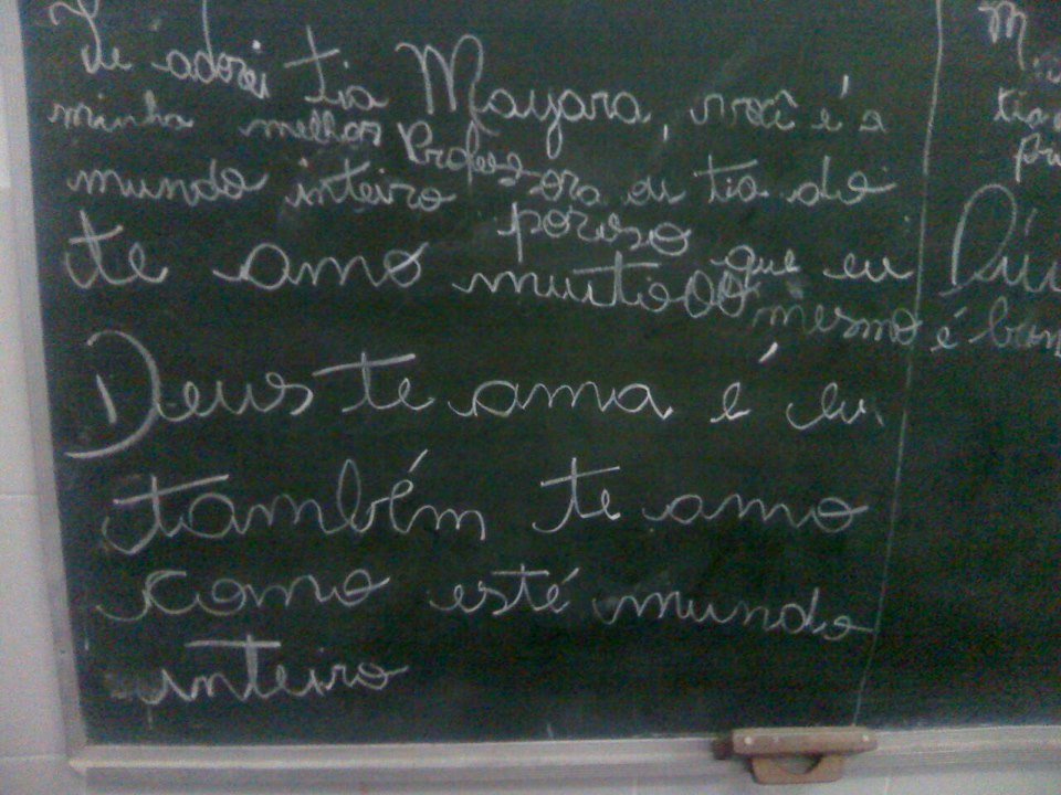 #orgulho de ser professor O recado que a professora Mayara Roberta Cerqueira recebeu dos alunos!
