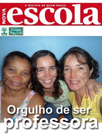 #orgulho de ser professor A professora Márcia Santos Silva e colegas na capa de Nova Escola