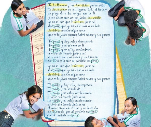 Aumente o som para ensinar conteúdos de espanhol. Foto Roberto Pinheiro. Ilustração Larissa Ribeiro