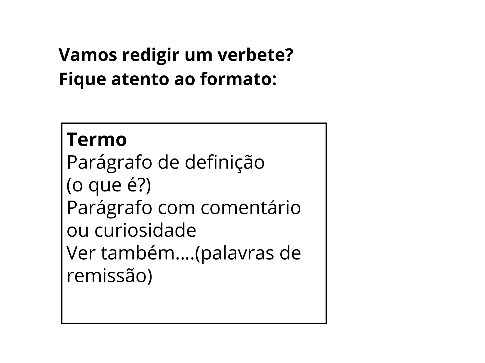 Plano de aula - 4º ano - Construindo verbetes