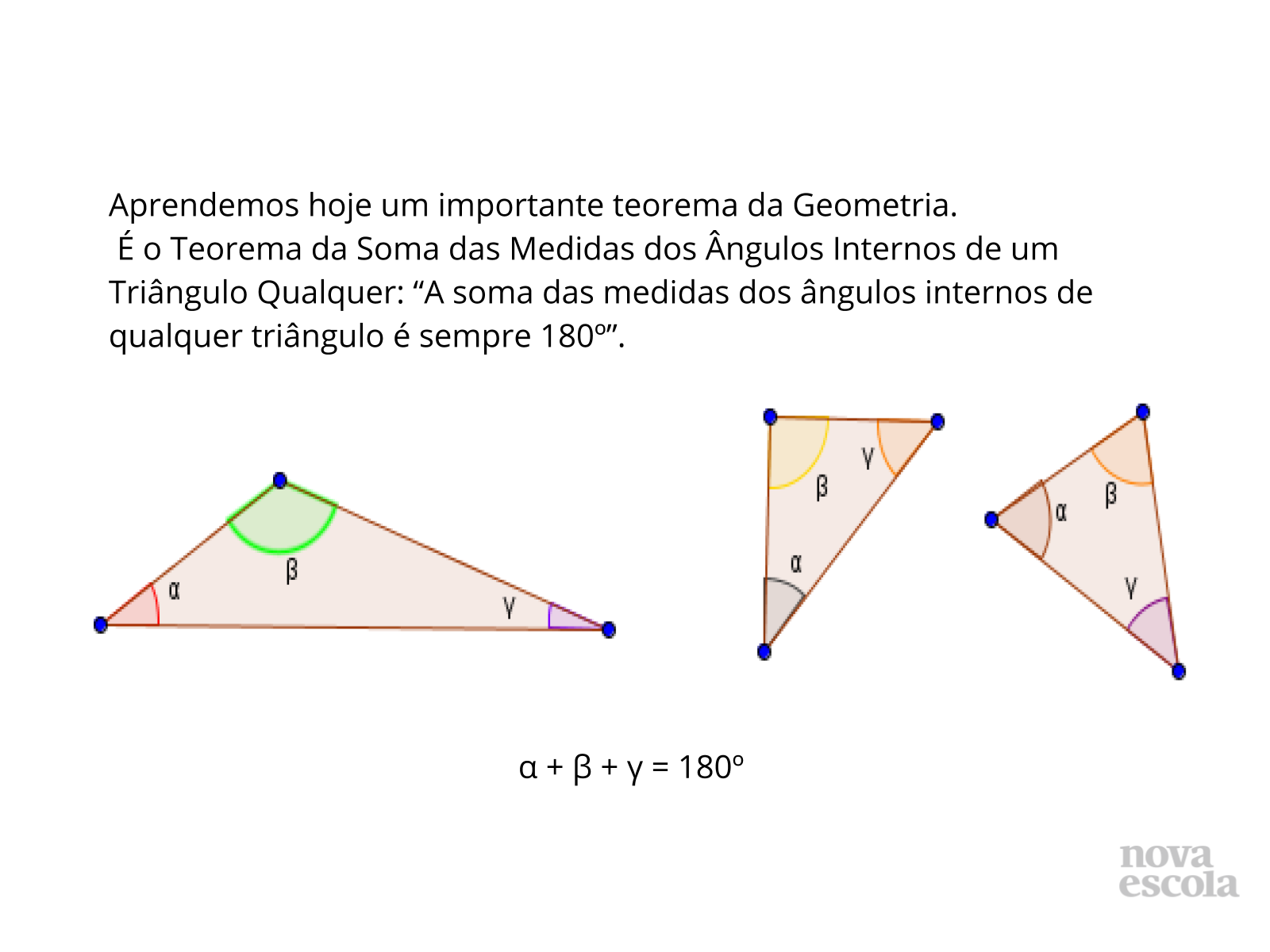 Soma Das Medidas Dos Ngulos Internos De Um Triângulo Qualquer - Planos ...