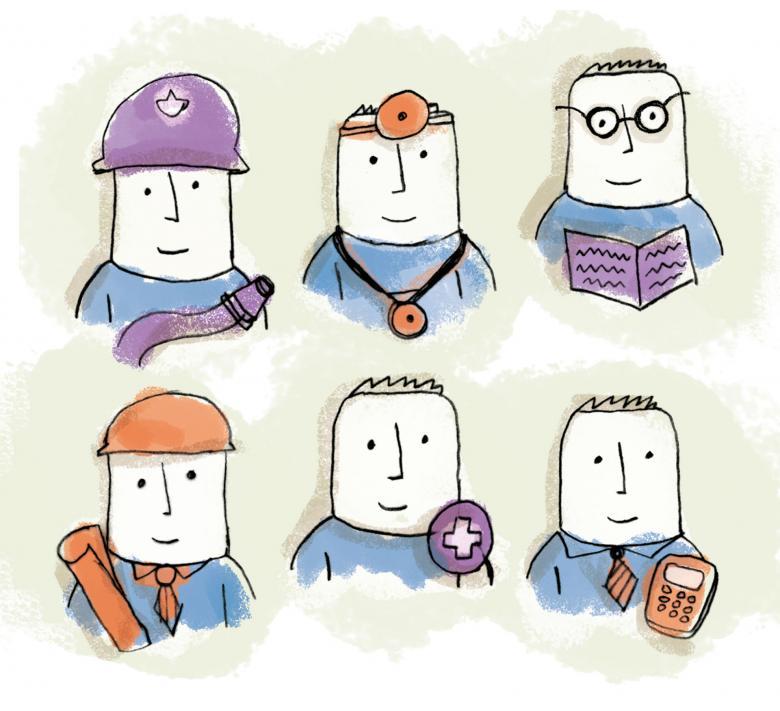 Ilustração sobre perfil do diretor e do coordenador pedagógico