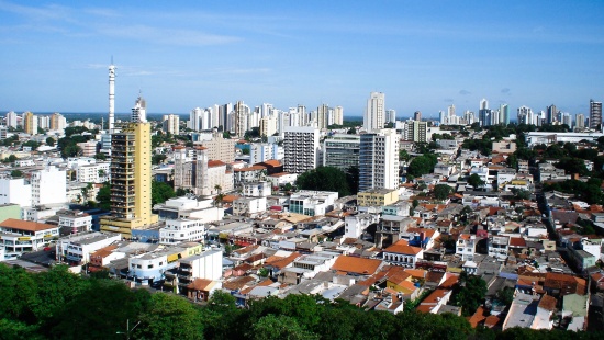 Vista aérea da cidade de Cuiabá, capital do Mato Grosso.
