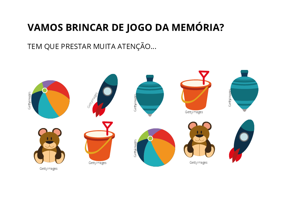 Vamos brincar de jogo da memória?