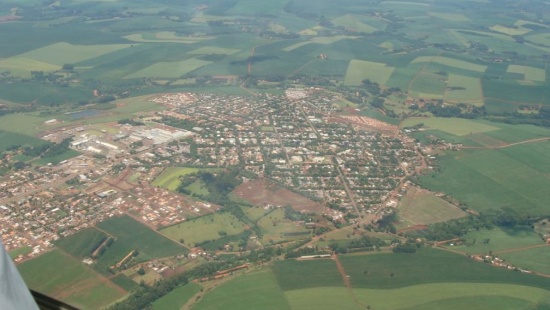 Vista aérea da cidade de Cafelândia