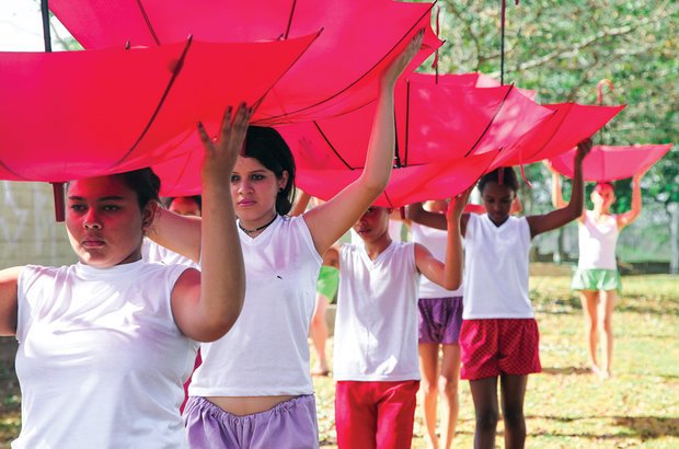 As cenas e os exercícios que os alunos mais gostaram integraram a coreografia final. Manuela Novais