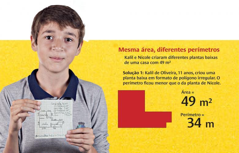 Mesma área, diferentes perímetros